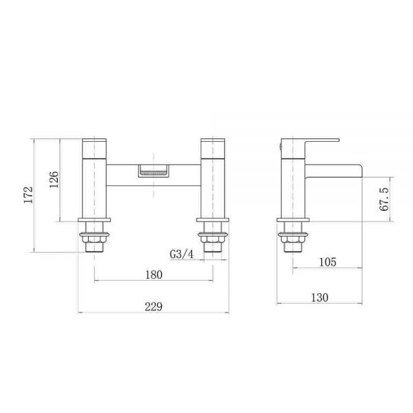 Eastbrook Abberton Chrome Bath Filler Tap #2