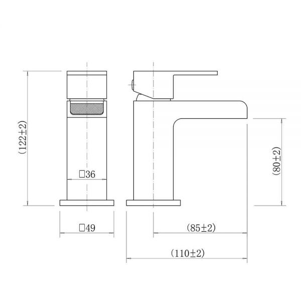 Eastbrook Abberton Chrome Mini Basin Mixer Tap with Waste #2