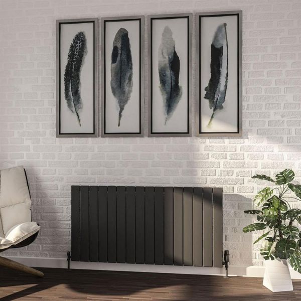 Eastbrook Addington Type 10 600 x 1180 Matt Anthracite Designer Radiator #2