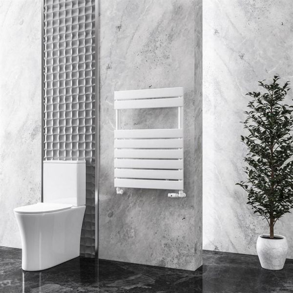 Eastbrook Addington 790 x 600 Type 10 Gloss White Designer Towel Rail #2