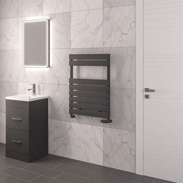 Eastbrook Addington 790 x 600 Type 10 Matt Anthracite Designer Towel Rail #2