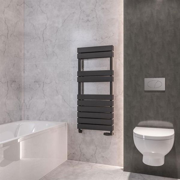 Eastbrook Addington 1110 x 500 Type 20 MATT ANTHRACITE Towel Rail #2