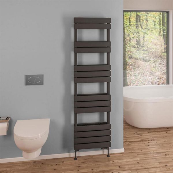 Eastbrook Addington 1750 x 500 Type 21 Matt Anthracite Towel Rail #2