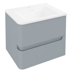 Eastbrook Arda 600 Grey Wall Hung Vanity Unit Left Hand