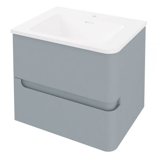 Eastbrook Arda 600 Grey Wall Hung Vanity Unit Right Hand