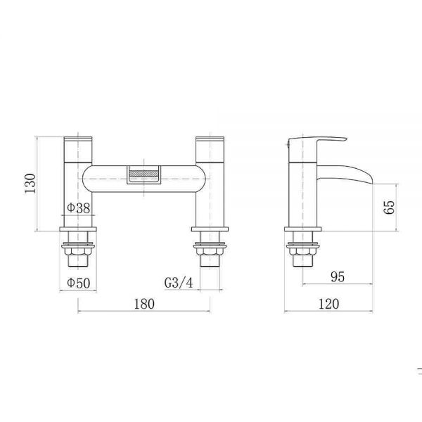 Eastbrook Aston Black Bath Filler Tap #2