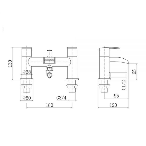 Eastbrook Aston Brushed Brass Bath Shower Mixer Tap #2