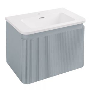 Eastbrook Belice 600 Grey Wall Hung Fluted Vanity Unit