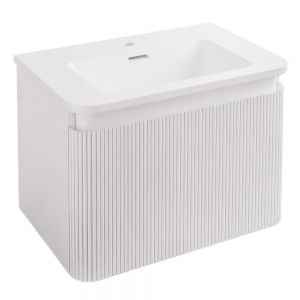 Eastbrook Belice 600 White Wall Hung Fluted Vanity Unit