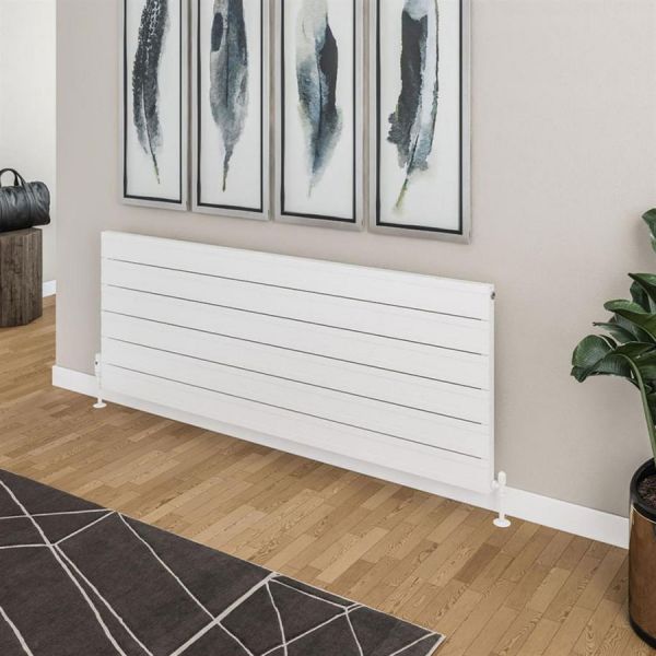 Eastbrook Berkeley 603 x 1600 Matt White Aluminium Designer Radiator #2