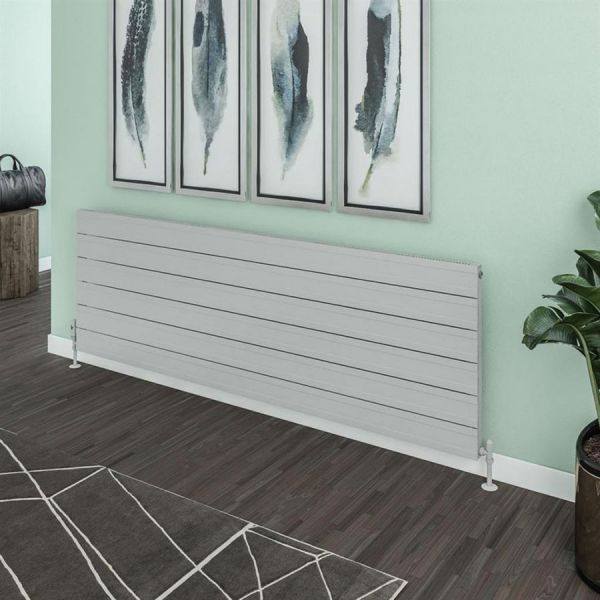 Eastbrook Berkeley 603 x 1800 Matt Grey Aluminium Designer Radiator #2
