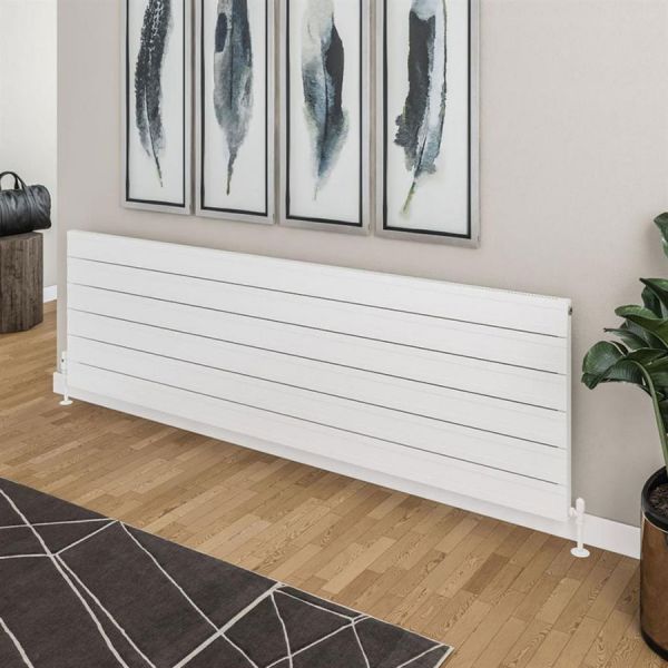 Eastbrook Berkeley 603 x 2000 Matt White Aluminium Designer Radiator #2