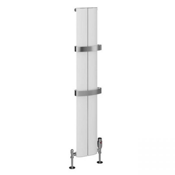 Eastbrook Berlini 1200 x 185 Matt White Aluminium Designer Radiator