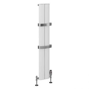 Eastbrook Berlini 1200 x 185 Matt White Aluminium Designer Radiator
