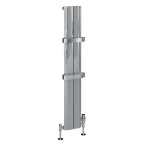 Eastbrook Berlini 1200 x 185 Polished Aluminium Designer Radiator