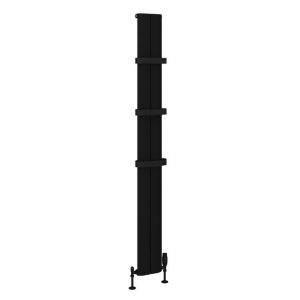 Eastbrook Berlini 1800 x 185 Matt Black Aluminium Designer Radiator