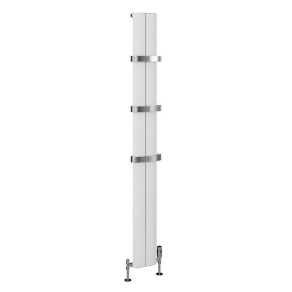 Eastbrook Berlini 1800 x 185 Matt White Aluminium Designer Radiator