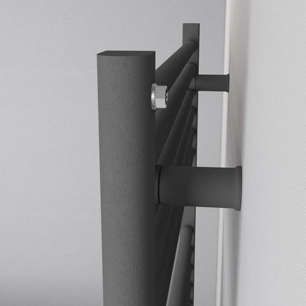 Eastbrook Biava Hidden Vent 1118 x 450 Straight Matt Anthracite Towel Rail #4