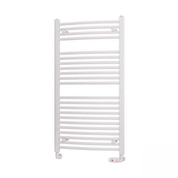 Eastbrook Biava 1118 x 600 Curved White Towel Rail