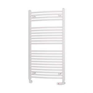 Eastbrook Biava 1118 x 600 Curved White Towel Rail