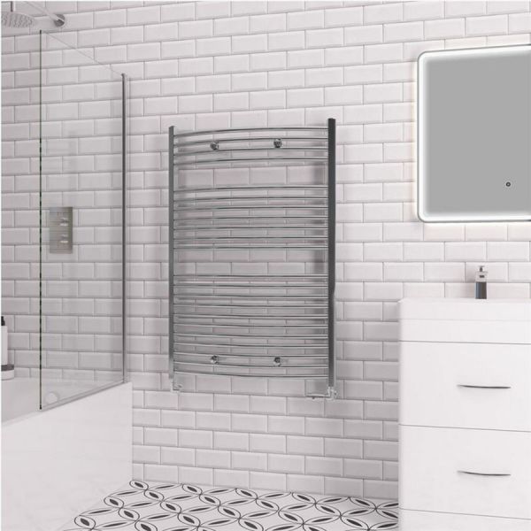 Eastbrook Biava 1118 x 750 Curved Chrome Towel Rail #2