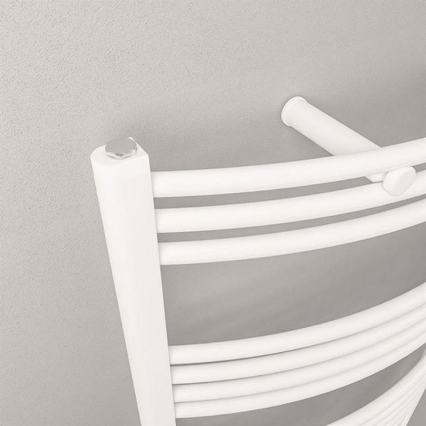 Eastbrook Biava 1118 x 750 Curved White Towel Rail #3