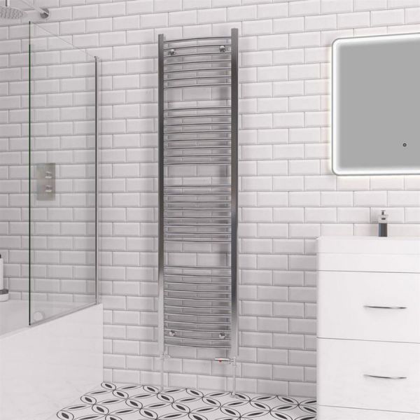 Eastbrook Biava 1720 x 450 Curved Chrome Towel Rail #2