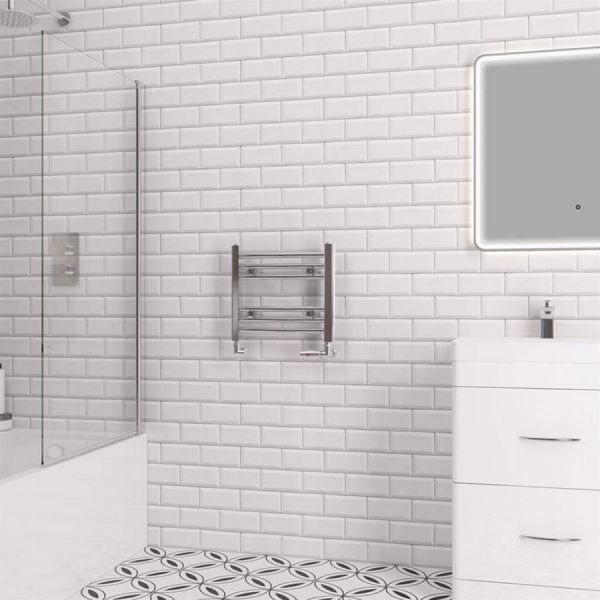 Eastbrook Biava 360 x 400 Curved Chrome Towel Rail #2