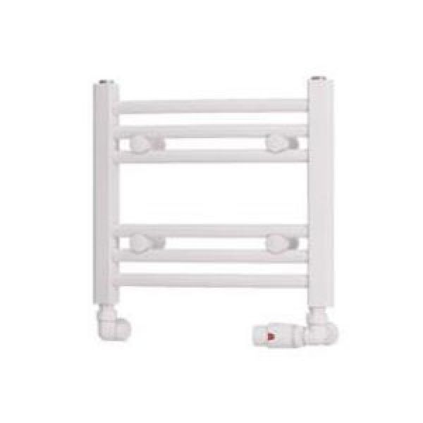 Eastbrook Biava 360 x 400 Curved White Towel Rail