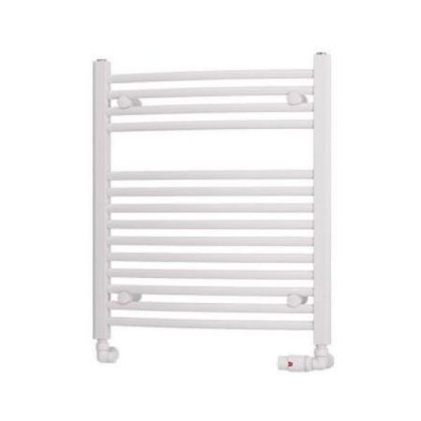 Eastbrook Biava 688 x 600 Curved White Towel Rail