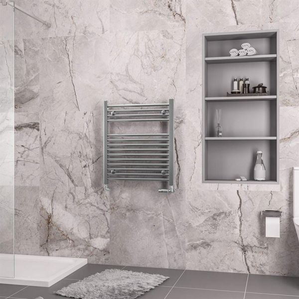 Eastbrook Biava 688 x 600 Straight Chrome Towel Rail #2
