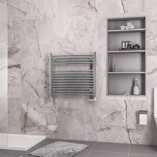 Eastbrook Biava 688 x 750 Straight Chrome Towel Rail #2