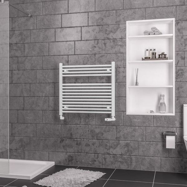 Eastbrook Biava 688 x 750 Straight White Towel Rail #2