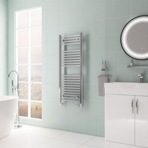 Eastbrook Biava Hidden Vent 1118 x 450 Straight Chrome Towel Rail #2