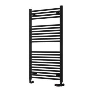 Eastbrook Biava Hidden Vent 1118 x 600 Straight Matt Black Towel Rail