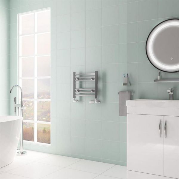 Eastbrook Biava Hidden Vent 360 x 400 Straight Chrome Towel Rail #2