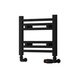 Eastbrook Biava Hidden Vent 360 x 400 Straight Matt Black Towel Rail
