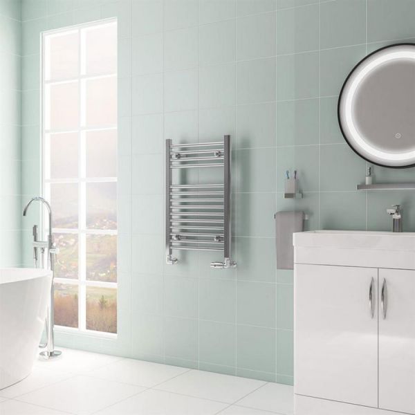Eastbrook Biava Hidden Vent 688 x 450 Straight Chrome Towel Rail #2