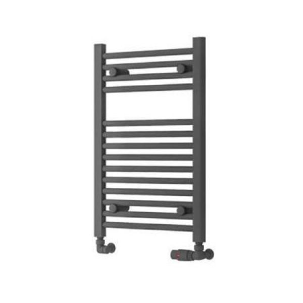 Eastbrook Biava Hidden Vent 688 x 450 Straight Matt Anthracite Towel Rail