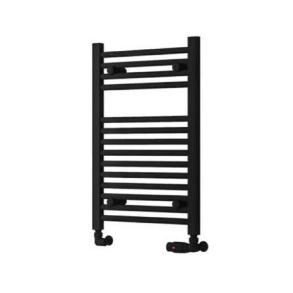 Eastbrook Biava Hidden Vent 688 x 450 Straight Matt Black Towel Rail