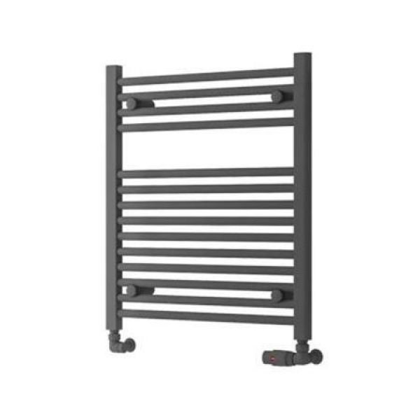 Eastbrook Biava Hidden Vent 688 x 600 Straight Matt Anthracite Towel Rail