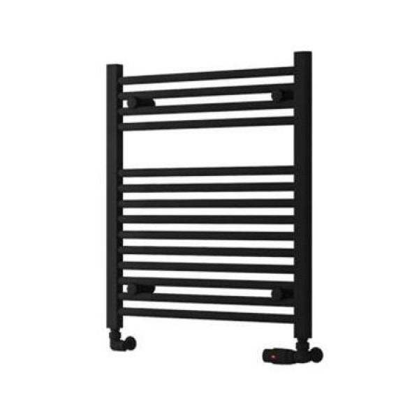 Eastbrook Biava Hidden Vent 688 x 600 Straight Matt Black Towel Rail