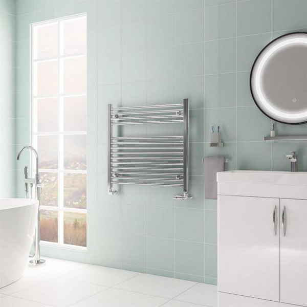 Eastbrook Biava Hidden Vent 688 x 750 Straight Chrome Towel Rail #2