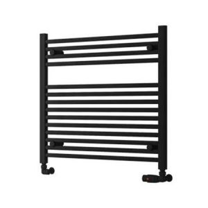 Eastbrook Biava Hidden Vent 688 x 750 Straight Matt Black Towel Rail