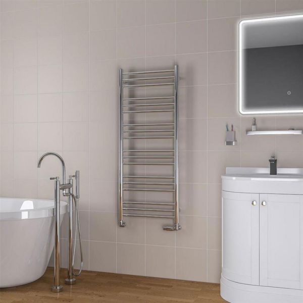 Eastbrook Biava 1200 x 500 Round Chrome Towel Rail #2