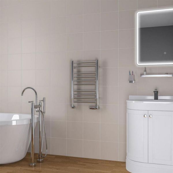Eastbrook Biava 600 x 400 Round Chrome Towel Rail #2