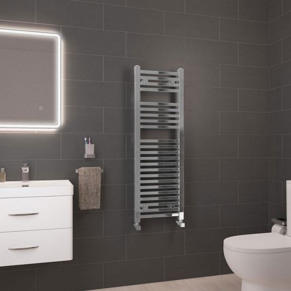 Eastbrook Biava 1200 x 400 Square Chrome Towel Rail #2