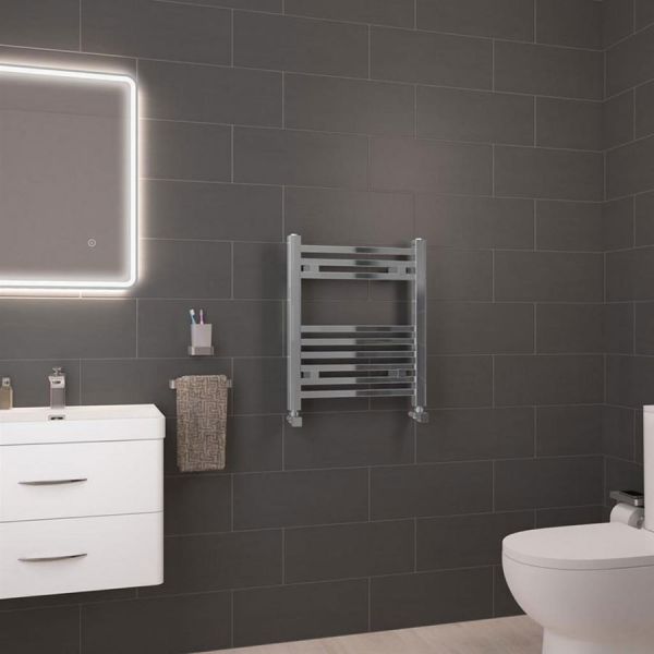 Eastbrook Biava 600 x 500 Square Chrome Towel Rail #2