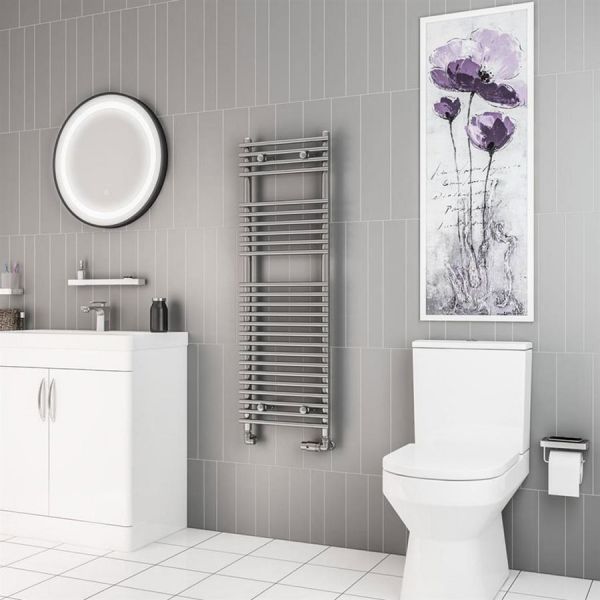 Eastbrook Biava 1200 x 400 Tube on Tube Chrome Towel Rail #2