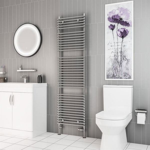Eastbrook Biava 1800 x 500 Tube on Tube Chrome Towel Rail #2